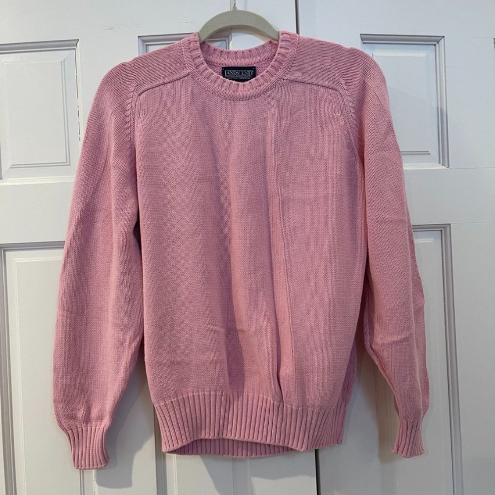 Lands End Pink Knit Sweater
